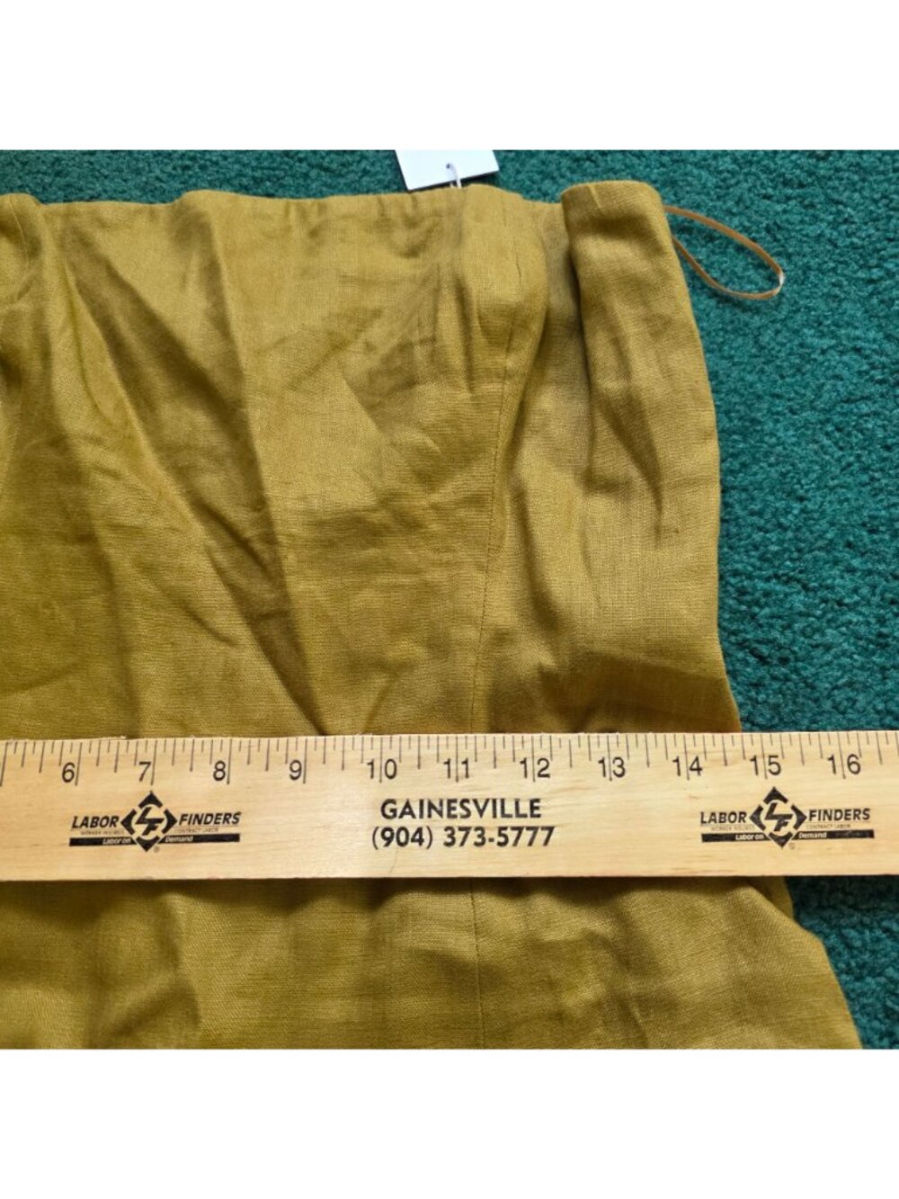 Reformation Isabeli Linen Strapless Mini Dress Sz 10 Ginger Sustainable NWT - Picture 6 of 13